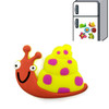 10 PCS Cute Cartoon Insect Soft Silicone Refrigerator Stickers Blackboard Magnet Stickers(Flower Snail)