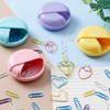 2 PCS Creative Cute Cartoon Paper Clip Colorful Girl Clothes Hanging Paper Clip Hanger Paper Clip(Macaron purple)