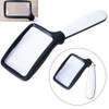 2X Handheld Folding Five LED Lights For Elderly People Reading Newspapers HD Acrylic Optical Lens Magnifying Glass