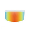 Large Frame Full Protection Outdoor Boy & Girl Sunglasses UV-proof Baby Sunglasses, Frame color: White Frame Rainbow Film