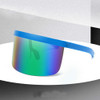 Large Frame Full Protection Outdoor Boy & Girl Sunglasses UV-proof Baby Sunglasses, Frame color: Blue Frame Green Film
