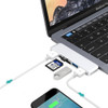 5 in 1 Multi-function Aluminium Alloy 5Gbps Transfer Rate USB-C / Type-C HUB Adapter with 3 USB 3.0 Ports & SD Card Slot & TF Card Slot for Macbook 2015 / 2016 / 2017(Silver)