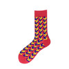 3 Pairs Fashion Colorful Pattern Soft Breathable Cotton Socks, Size:One Size(4)