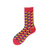 3 Pairs Fashion Colorful Pattern Soft Breathable Cotton Socks, Size:One Size(4)