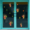 10 PCS Christmas Elk Shop Window Decoration Stickers Glass Cabinet Door Stickers