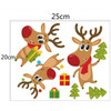 10 PCS Christmas Elk Shop Window Decoration Stickers Glass Cabinet Door Stickers