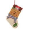 2 PCS Linen Large Cartoon Christmas Gift Bag Candy Bag Pendant(Fawn)