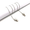 4 PCS Clip Style Mask Lanyard Chain Glasses Anti-Lost Decorative Rope, Style:Round Snake Chain(White K)
