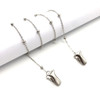 4 PCS Clip Style Mask Lanyard Chain Glasses Anti-Lost Decorative Rope, Style:Bead Chain(White K)