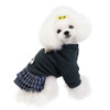 Autumn and Winter  Pet Clothing Dog Wool Princess Dress Flower Cotton Coat, Size: XL( Dark Gray)