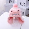 C0054 Cartoon Three-dimensional Animal Children Hat Winter Plus Velvet Thick Warm Flying Cap Ear Protection Cap, Size: About 50cm(Pink)