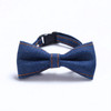 4 PCS Pet Cowboy Bow Tie Collar Cats Dogs Adjustable Tie Collars Pet Accessories Supplies, Size:S 16-32cm, Style:Small Bowknot(Dark Blue)
