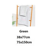 Soft And Thick Absorbent Fiber Bath Towel, Specification:Towel + Bath Towel(Green)