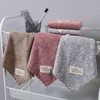 10 PCS Soft Coral Fleece Absorbent Square Towel  Baby Saliva Towel 30x30cm Random Colour Delivery
