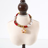 4 PCS Lucky Cat Copper Bell Adjustable Pet Cat Dog Collar Necklace, Size:M 25-30cm(Red Cat)