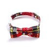 5 PCS Snowflake Christmas Red Plaid Adjustable Pet Bow Tie Collar Bow Knot Cat Dog Collar, Size:S 17-30cm, Style:Small Bowknot