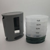 2 PCS Portable Mini Portable One-week Storage Pill Box