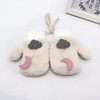 Winter Cartoon Cloud Moon Thickened Warm Children Gloves Mittens Halter Gloves, Suitable Age:About 4-7 Years Old(Beige)