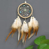 2 PCS Creative Hand-Woven Crafts Dream Catcher Home Car Wall Hanging Decoration(Beige)