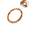 3 PCS Circle Resin Handmade Bag Handle(Yellow Tortoiseshell)