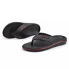 Youth Trend Non-slip Wearable Flip Flops for Men (Color:Black Red Size:45)