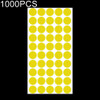 1000 PCS Round Shape Self-adhesive Colorful Mark Sticker Mark Label(Yellow)