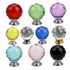 10 PCS 30mm K9 Plated Transparent Glass Crystal Spherical Single Hole Drawer Handle(Transparent)