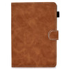 For 7 inch Tablet PC Universal Cowhide Texture Horizontal Flip Leather Case with Holder & Card Slots & Pen Slot(Brown)