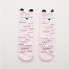 3 Pairs Toddler Knee High Sock Anti Slip Cute Cartoon Warm Baby Long Sock, Kid Size:S(Pink Owl )