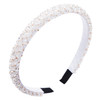 2 PCS Handmade Fine-edged Fabric Headband Crystal Headband(White)