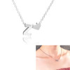 Fashion Tiny Dainty Heart Initial Necklace Personalized Letter Necklace, Letter Z(Silver)