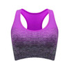 High Stretch Breathable Fitness Women Padded Sports Bra, Size:M(Violet)