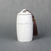 Orchid Pattern Stoneware Tea Cans Storage Tanks Ceramic Tea Set Tea Ceremony Accessories(White)