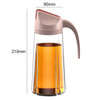 2 PCS Automatic Opening and Closing Oil Pot Large-capacity Kitchen Leak-proof Oil Bottle Household Soy Sauce Seasoning Bottle, Capacity:630 ml(Pink)