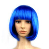 Party Cosplay Headwear Straight Short PET Wigs For Female(Royal Blue)