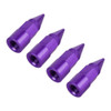 4 PCS 6-edeg Shape Gas Cap Mouthpiece Cover Tire Cap Car Tire Valve Caps (Purple)