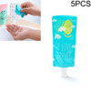 5 PCS Travel Folding Lotion BagLiquid Storage Bag( Blue Sky )