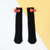 Autumn And Winter Girls Pile Socks Stocking Bow Children High Knee Socks(Black)