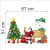 3 PCS Christmas Tree Santa Claus Wall Sticker Living Room Bedroom Background Removable Mural