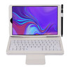 SA510 Detachable Bluetooth Keyboard + Litchi Texture PU Leather Protective Cover with Holder for Galaxy Tab A 10.1 (2019) T510/T515 (White)