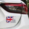 Universal Car UK Flag Rectangle Shape VIP Metal Decorative Sticker (Silver)