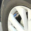 4 PCS Universal Bowling Ball Shape Car Motor Bicycle Tire Valve Caps(Blue)