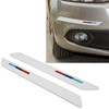 2 PCS Car Plastic Anti-collision Sticker Car Door Rub Bumper Strip Auto Guards Side Doors Scratch Stickers Protector(White)
