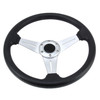 35cm PU Racing Sport Hand Wheel Car Modified Steering Wheel(Silver)