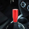 Universal Car Modified Gear Shift Knob Solid Color Smooth Auto Transmission Shift Lever Knob with Three Rubber Covers(Red)