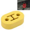 Universal Car Two Holes Adjustable Rubber Mounting Bracket Exhaust Tube Hanging Rubber Tube Car Exhaust Pipe Hanging Shackle Hanging Exhaust Hanging From Ear(Yellow)