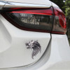 Wolf Head Shape Shining Metal Car Free Sticker(Grey)