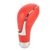 Universal Car PU Leather and Metal Gear Shift Knob Modified Auto Car Transmission Shift Lever Knob(Red)