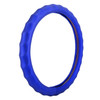 Universal Car Wave Matte Leather + Cotton Steering Wheel Cover, Diameter: 38cm(Blue)