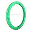 Universal Car Wave Matte Leather + Cotton Steering Wheel Cover, Diameter: 38cm(Green)